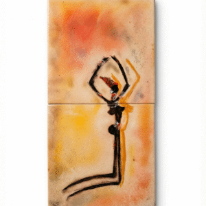 Figura Étnica 2- Díptico Cerámico Original